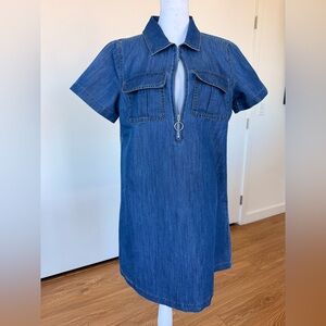 Denim Blue Short Sleeve Dress